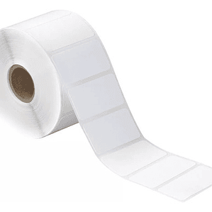 Rollo Etiqueta Adhesiva Para Impresora 50x30mm 1250 Unidades Blanco