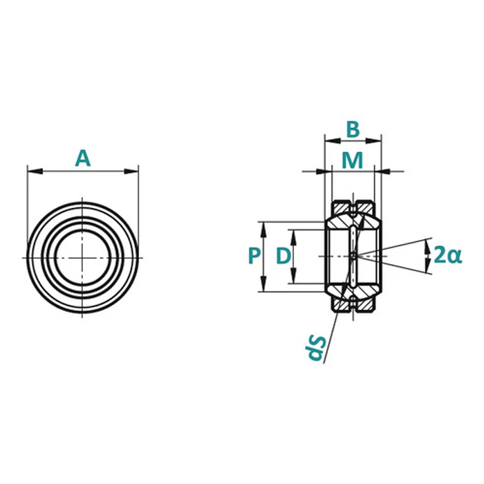 Rodamiento Esférico Radial Liso Ge 20 Es-2rs 3