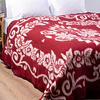 Frazada Zarina Floreada Burdeo 1.5 Plazas Bordó Floreado 1