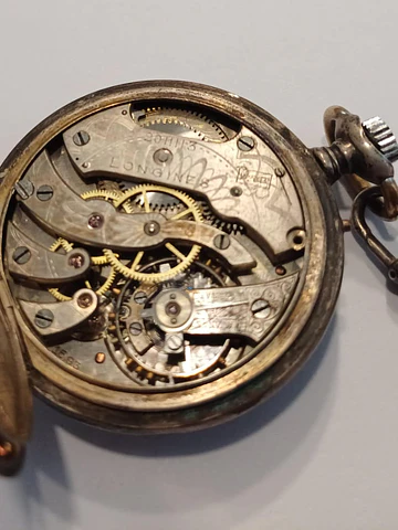 Reloj de bolsillo Longines antiguo original para restaurar