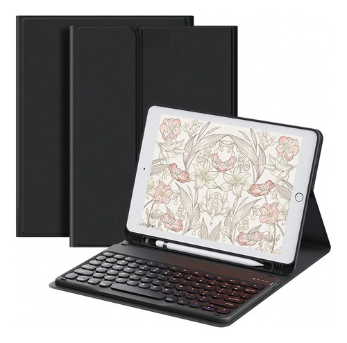 Carcasa Funda con Teclado Para iPad 7ª, 8ª y 9ª Gen 10.2" Black