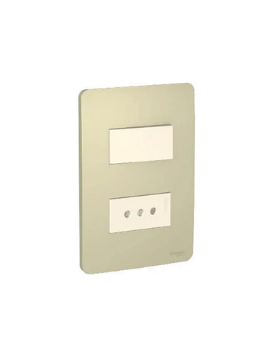 Enchufe Simple + Interruptor Dorado/bige Schneider Orion  S713208234 