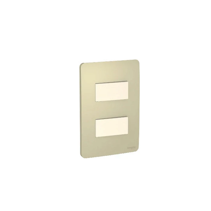 Interruptor Doble Dorado/beige Schneider Orion S713261234  1