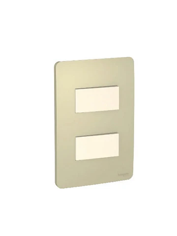 Interruptor Doble Dorado/beige Schneider Orion S713261234 