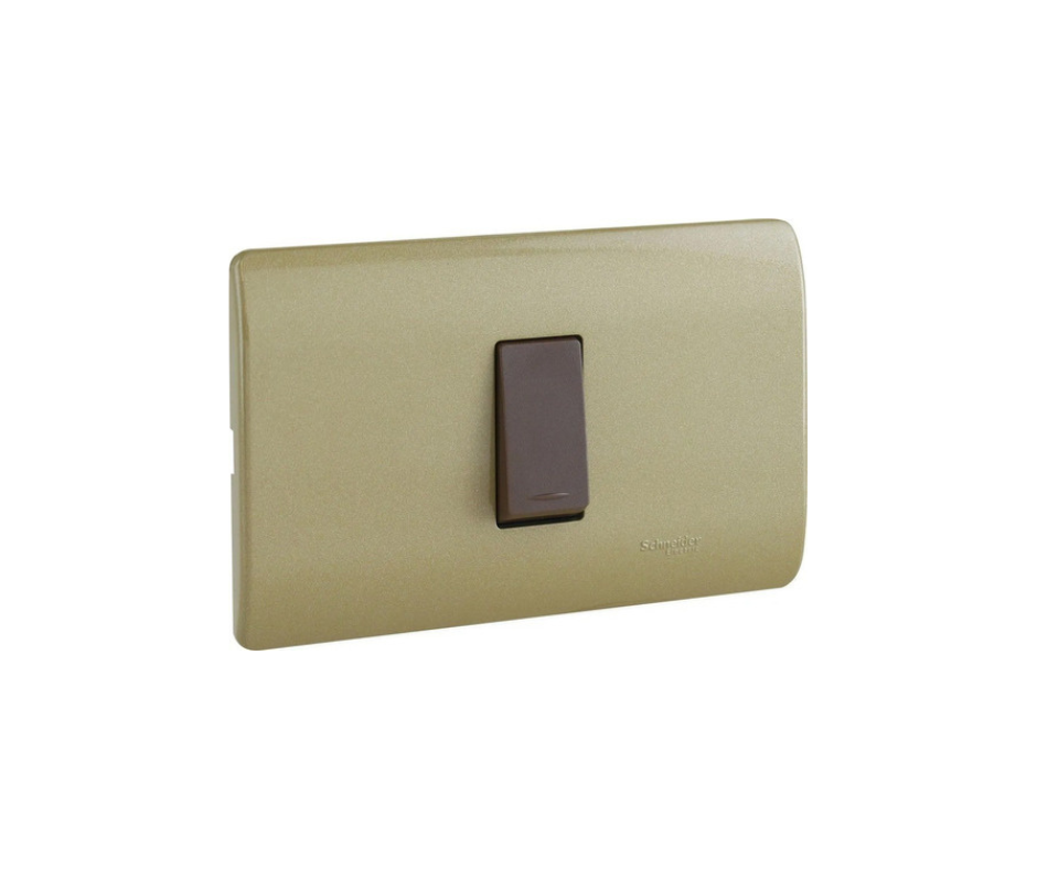 Interruptor Simple 16a Dorado/café Schneider