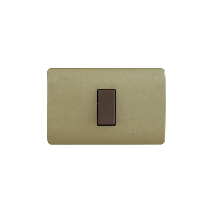 Interruptor Simple 16a Dorado/café Schneider 2
