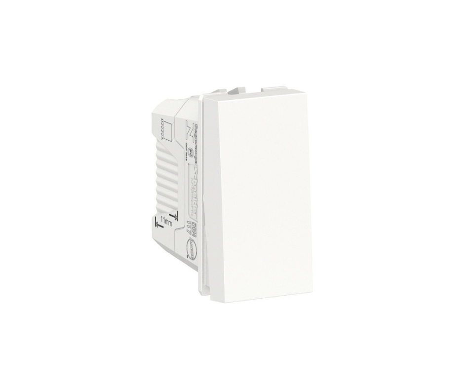 ORION MODULO INTERRUPTOR 9/24 - 1 SIMPLE 1 POLO 250VAC 16A 1 MODULO BLANCO