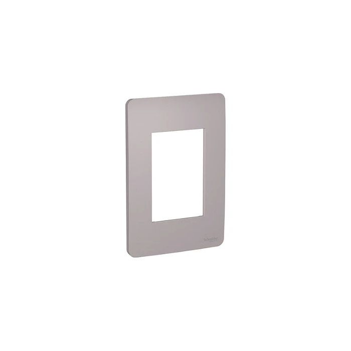 Placa 4x2 3 Puestos Axis Grey Schneider Orion sin soporte S730103224