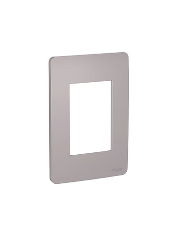 Placa 4x2 3 Puestos Axis Grey Schneider Orion sin soporte S730103224