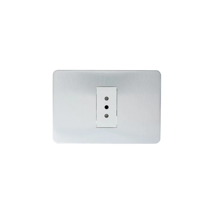 Enchufe Simple 250 V Plata/blanco Schneider S713028634  2