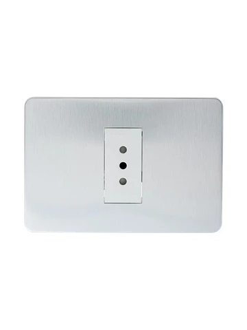 Enchufe Simple 250 V Plata/blanco Schneider S713028634  - PLATA/BLANCO