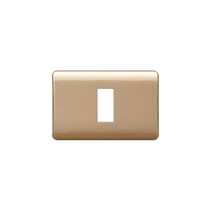 Placa 1 Puesto Genesis Dorado Schneider Pack 2 Unidades