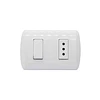 Interruptor 9/12+ Enchufe 10a 220v Blanco Bticino Modus Plus 1