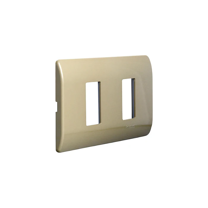 Placa 2 M  c/soporte Dorada Schneider Genesis Pack 4 Uni  MWD130417442  2
