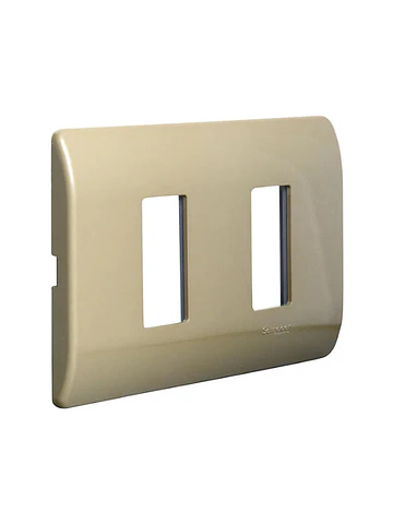 Placa 2 M  c/soporte Dorada Schneider Genesis Pack 4 Uni  MWD130417442 