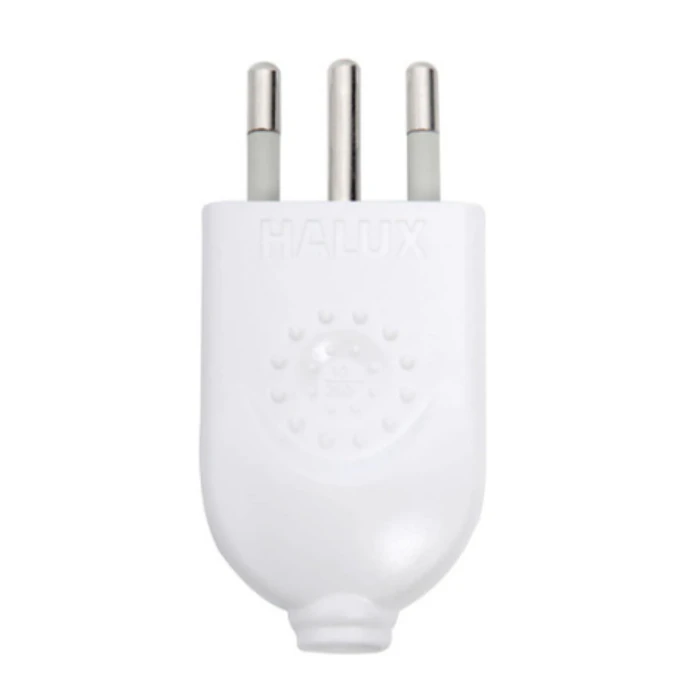 Enchufe Volante Macho 2p + T 10a 250v Blanco Halux