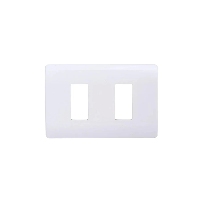 Placa 2 Puestos Blanco c/soporte Schneider Genesis Pack 4 Un 1