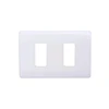 Placa 2 Puestos Blanco c/soporte Schneider Genesis Pack 4 Un 1