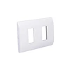 Placa 2 Puestos Blanco c/soporte Schneider Genesis Pack 4 Un 2