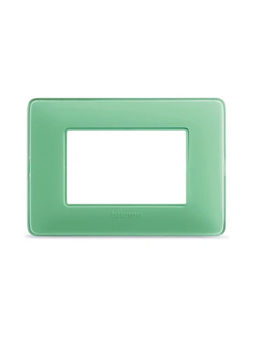 Placa 3 M Color Te Verde con soporte Bticino Matix SAM4803CVCF