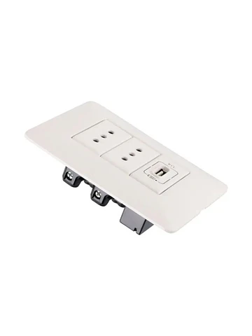 Enchufe Doble + Usb Bticino Matix Blanco Sam5285car Blanco