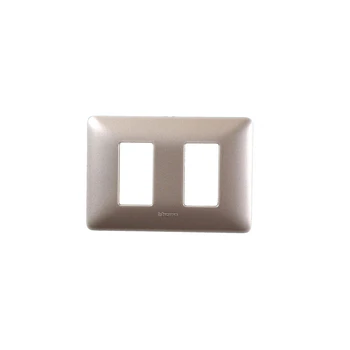 Placa 2 Modulos Bticino Matix Titanio Claro Sam503m2tcf