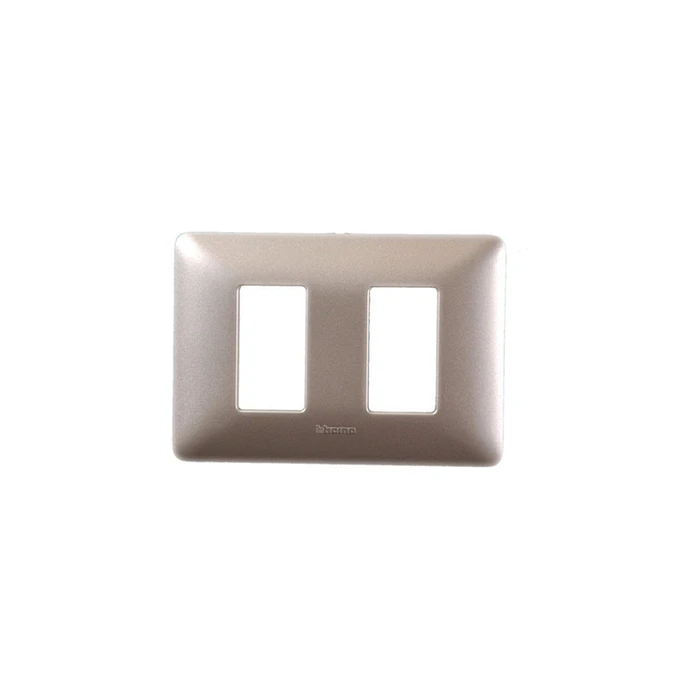 Placa 2 Modulos Bticino Matix Titanio Claro Sam503m2tcf