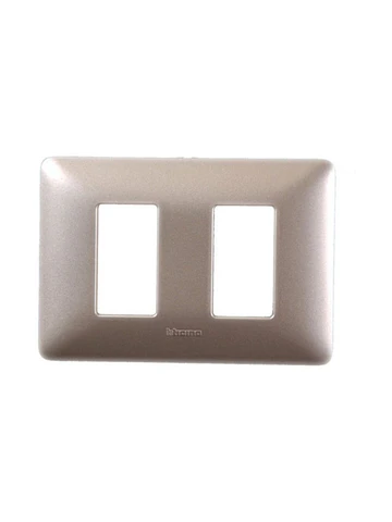 Placa 2 Modulos Bticino Matix Titanio Claro Sam503m2tcf