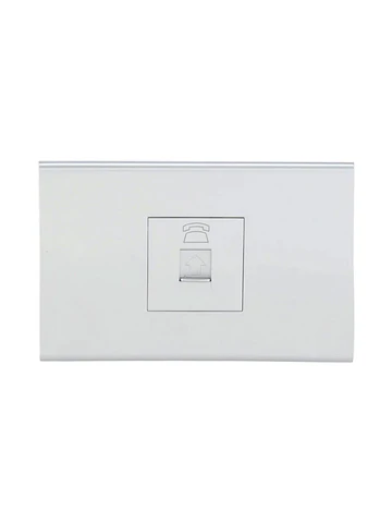 Toma Telefonico Rj11 Plata Halux Series Clio Plateado