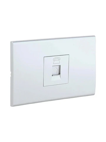 Toma Telefonico Rj11 Plata Halux Series Clio Plateado