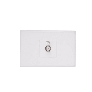 Conjunto Toma Coaxial Tv Blanco Halux Series Clio 99303