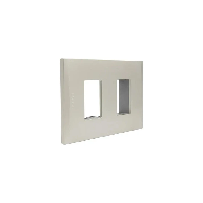 Placa 2 Modulos Bticino Nobile Perla AF5S2NA 1