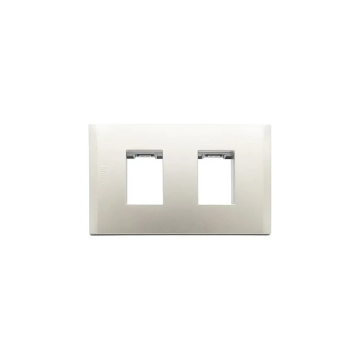 Placa 2 Modulos Bticino Nobile Perla AF5S2NA 2