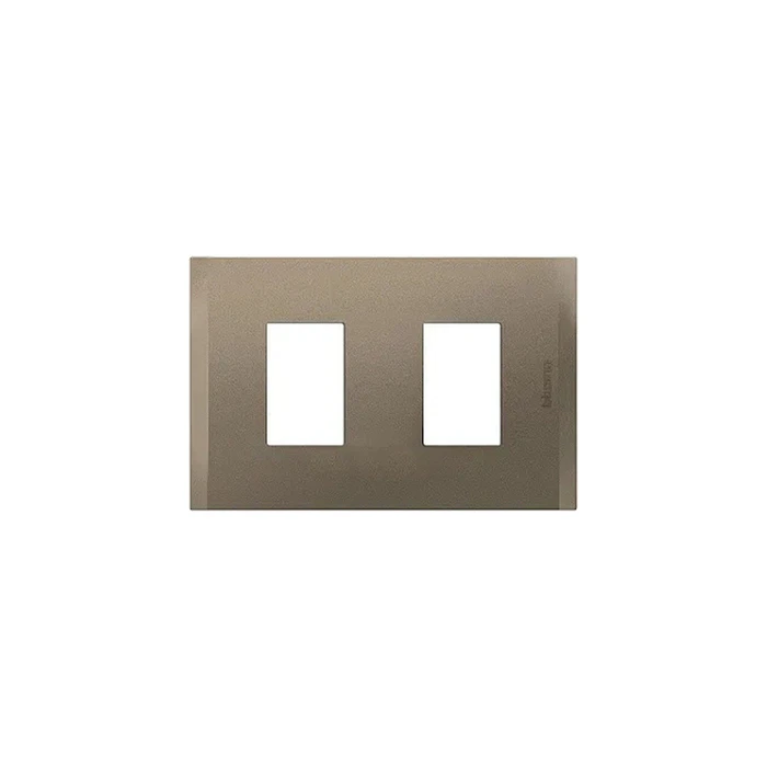 Placa 2 Modulos Bticino Nobile Terra AF5S2TI