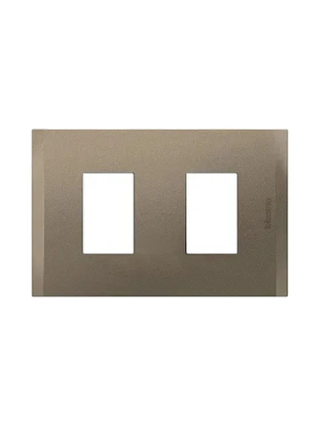Placa 2 Modulos Bticino Nobile Terra AF5S2TI
