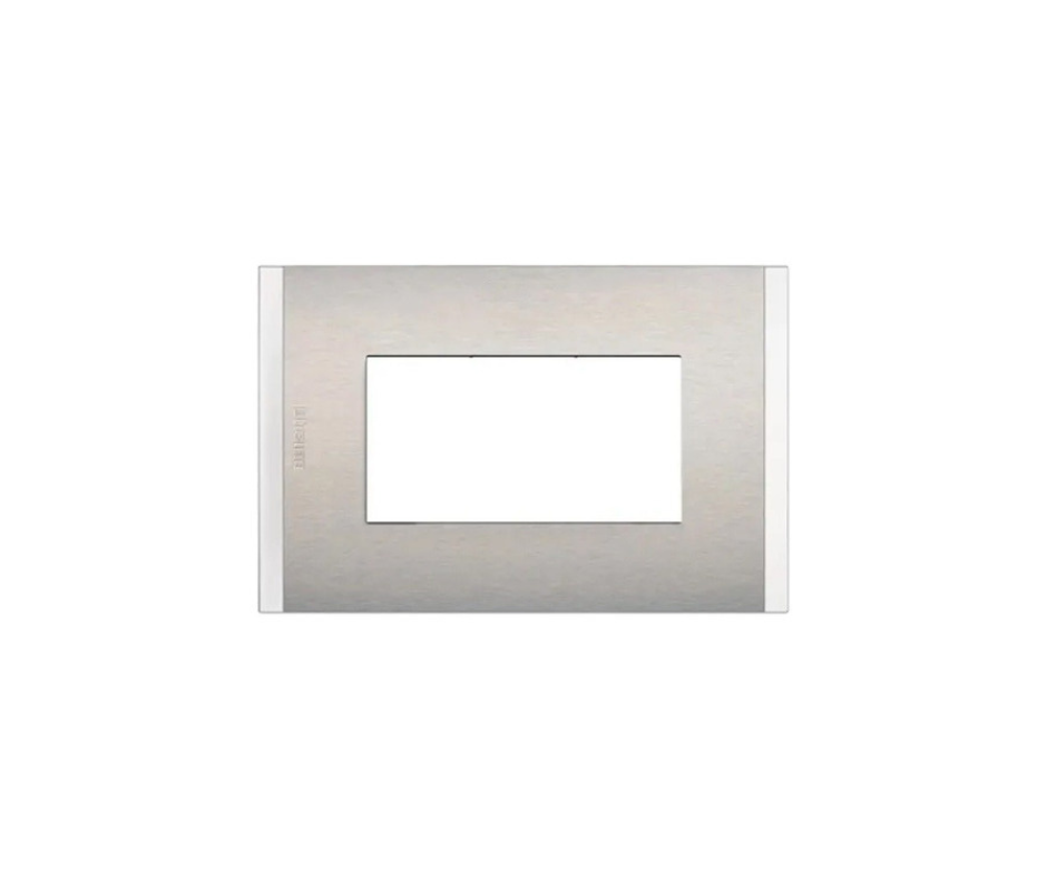 PLACA 3 PUESTO METAL ALUMINIO CON SOPORTE NOBILE AF5S3MN