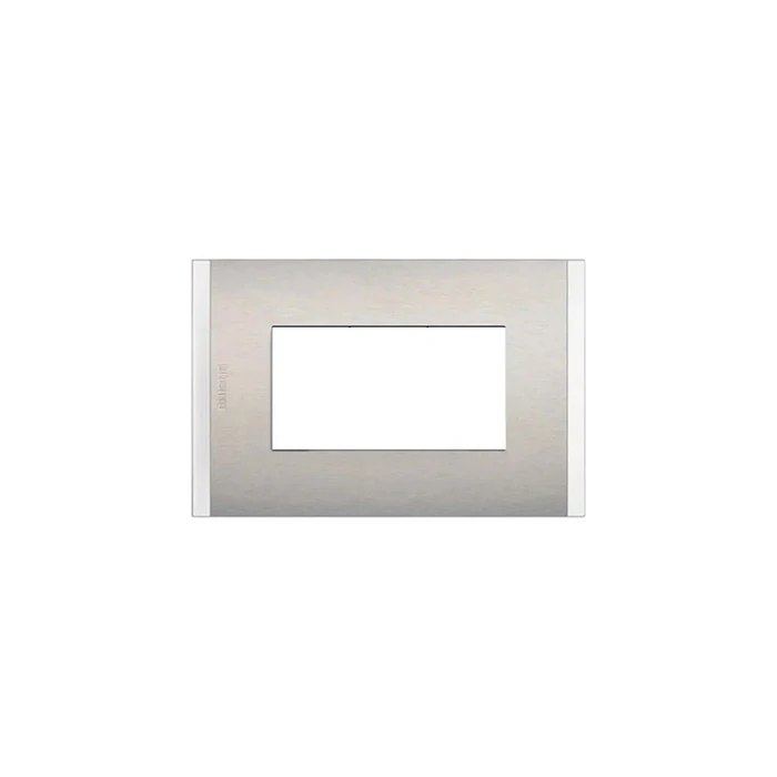 Placa 3 Modulos Metal Aluminio  Bticino Mobile AF5S3MN