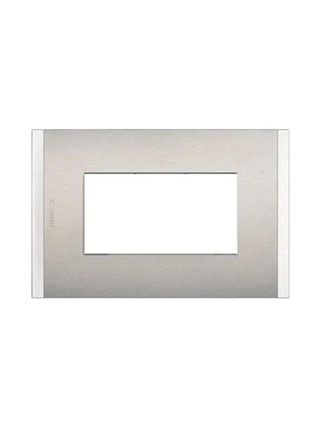 Placa 3 Modulos Metal Aluminio  Bticino Mobile AF5S3MN