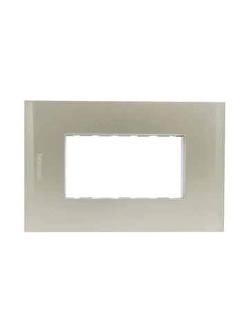 Placa 3 Modulos Bticino Nobile Perla Con Soporte AF5S3NA