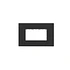 Placa 3 Modulos Bticino Nobile Black Con Soporte AF5S3NG