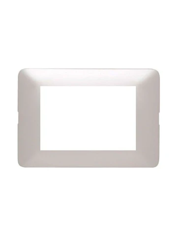 Placa 3 Mod Bticino Matix Gris Perla Con Soporte SAM503M3GPF
