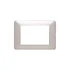 Placa 3 Mod Bticino Matix Gris Perla Con Soporte SAM503M3GPF