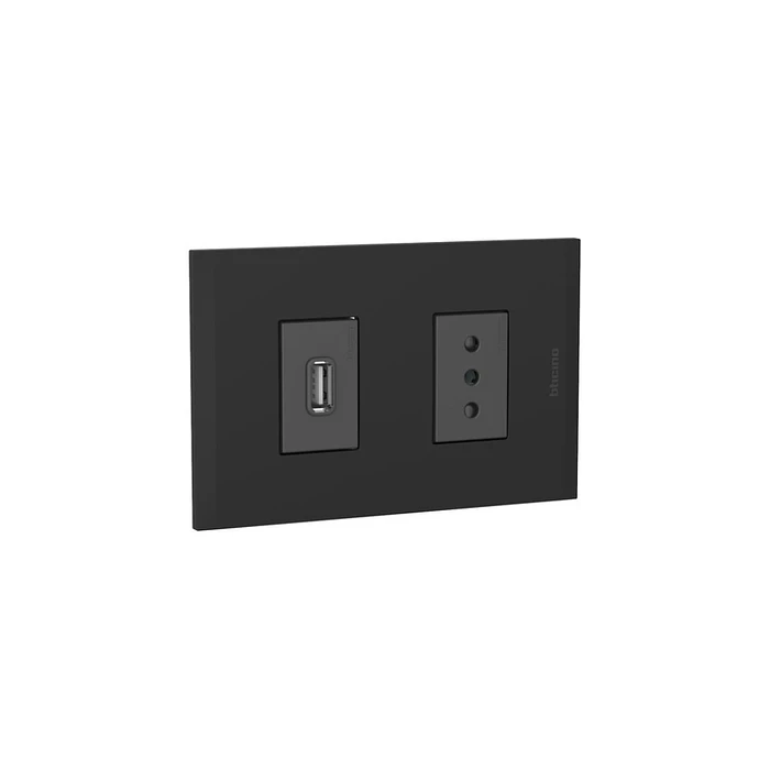 Cargador Usb + Enchufe 10a Bticino Nobile Af2270usbeang Gris