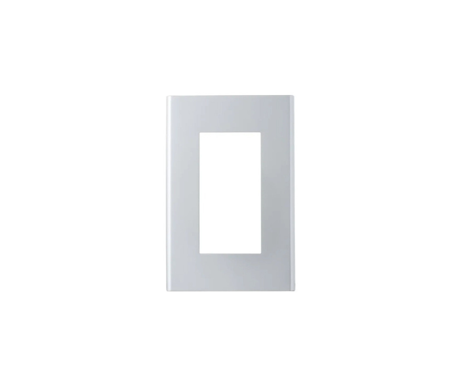 Placa 3 Posiciones Con Soporte Plata Halux Series Clio