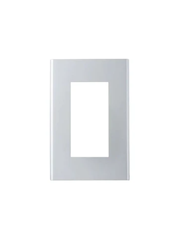 Placa 3 Posiciones Con Soporte Plata Halux Series Clio