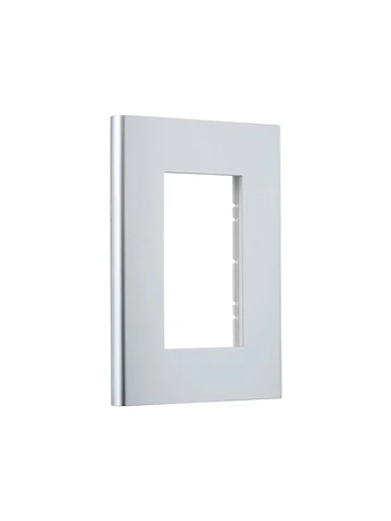 Placa 3 Posiciones Con Soporte Plata Halux Series Clio