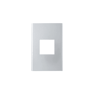 Placa C/soporte 11/2 Posiciones Color Plata Halux Serie Clio