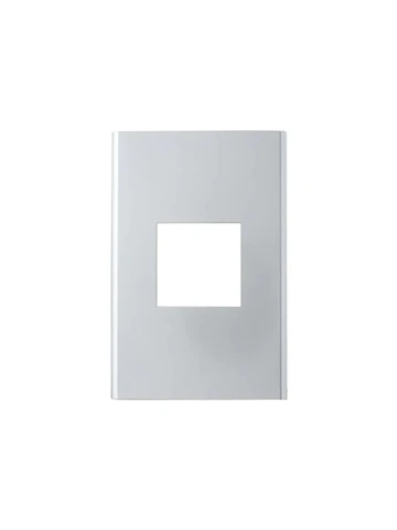 Placa C/soporte 11/2 Posiciones Color Plata Halux Serie Clio
