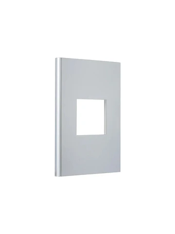 Placa C/soporte 11/2 Posiciones Color Plata Halux Serie Clio