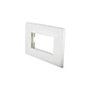 Placa 3 Posiciones Con Soporte Blanco Halux Series Clio 2